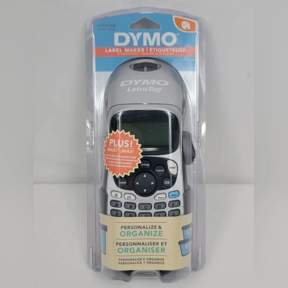 DYMO Label Maker with 2 Bonus Labeling Tapes | LetraTag 100H Handheld LabelMaker